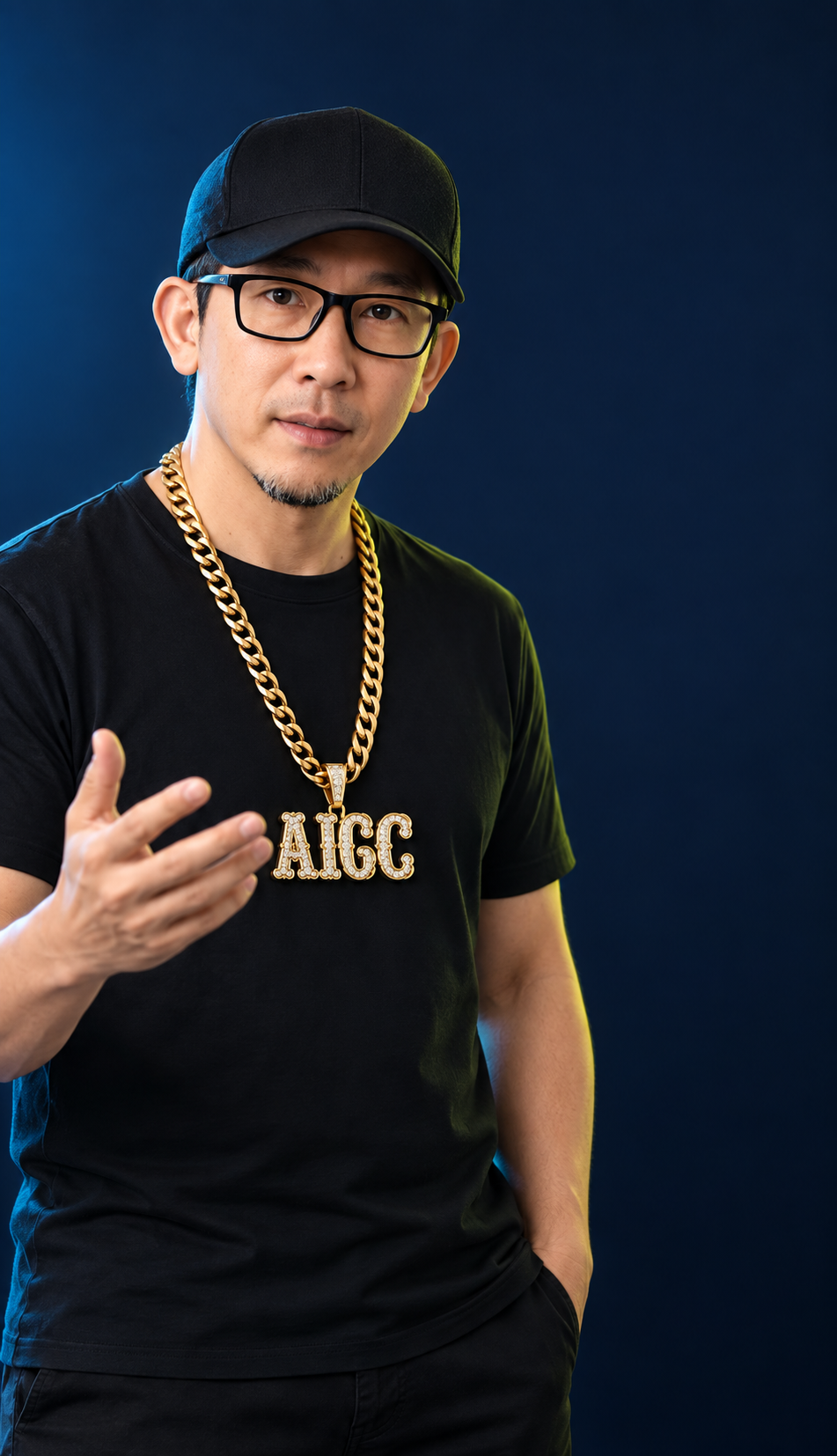 AIGC instructor gesturing while teaching