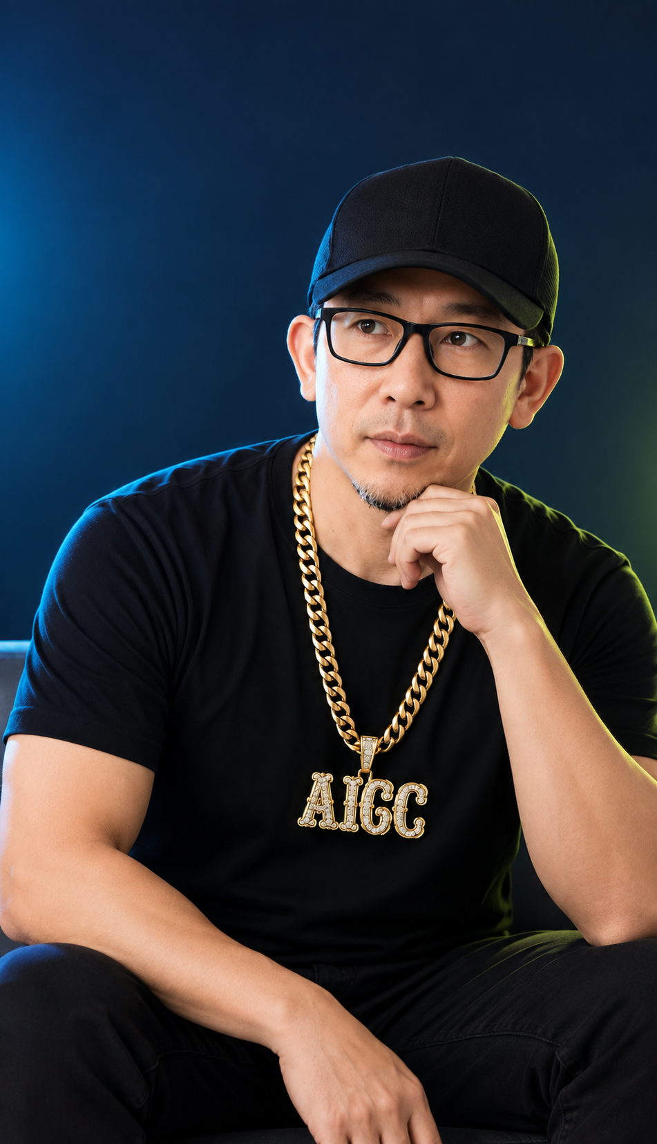 AIGC instructor in a thoughtful mentor pose
